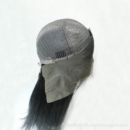 Adorable factory price cuticle align human hair,front lace wig with baby hair,wholesale silk straight hair wig for hair vendors